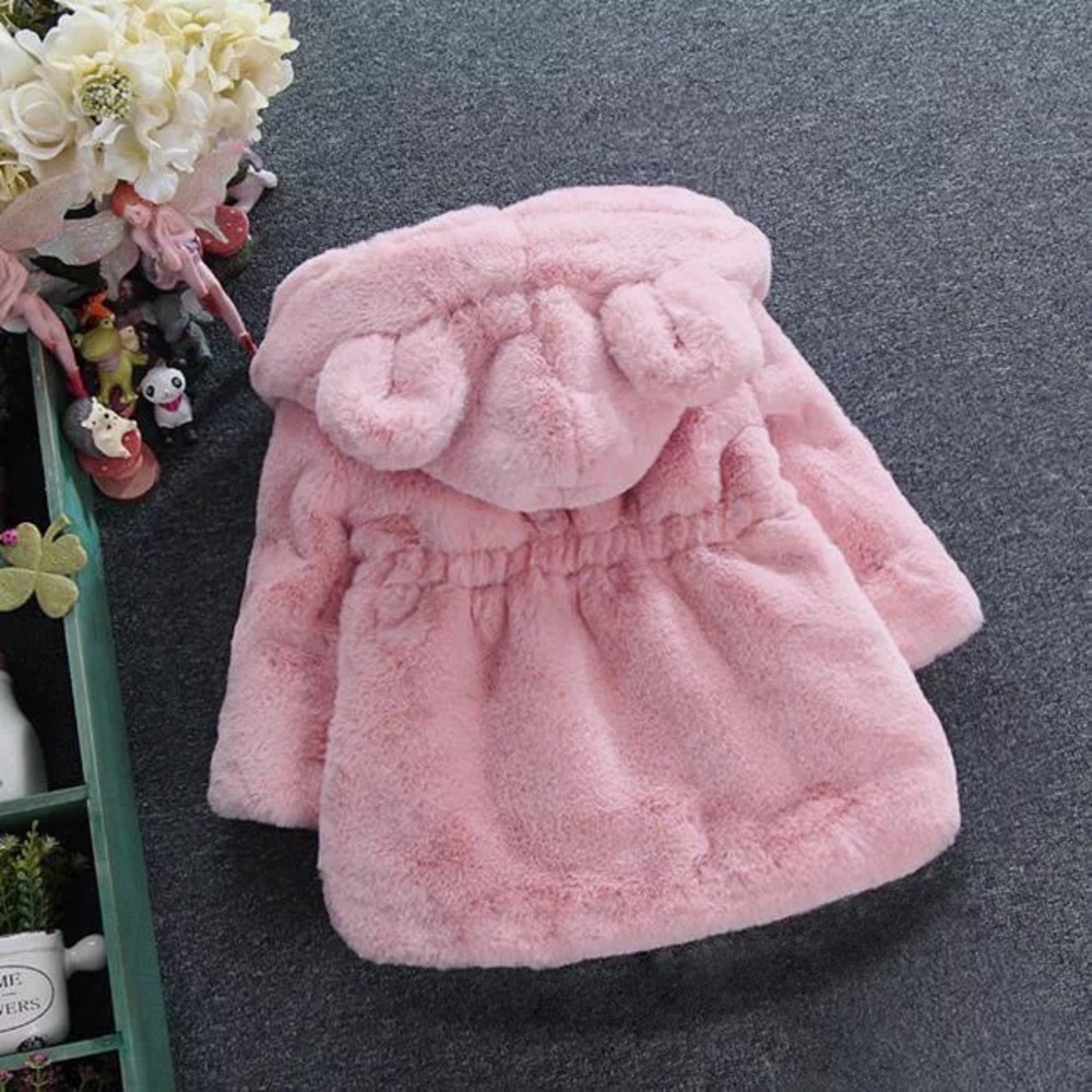 🎈Adorable pink plush winter coat - Picture 2 of 2